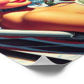 Retro Snowboard Girl Poster (Hoek)