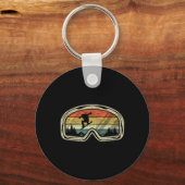 Retro Snowboard Goggles Mountain Snow Winter Sport Sleutelhanger (Voorkant)