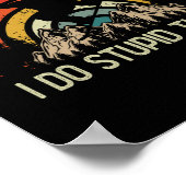 Retro Snowboard Ik doe domme dingen  Snowmob Poster (Hoek)