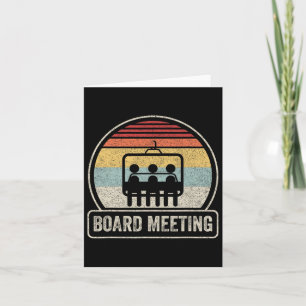 Retro Snowboard Meeting Snowboarding Vacat Kaart