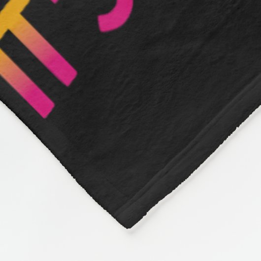 Retro Snowboard Rise en Shine Powder Time 80s SNO Fleece Deken (Hoek)