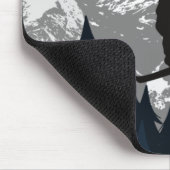 Retro Snowboard Skiing Mountain Ski Slopes Name Muismat (Hoek)