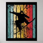 Retro Snowboard Snowboard Ski Vakantie Snowboard Poster (Voorkant)