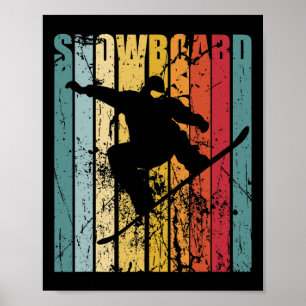 Retro Snowboard Snowboard Ski Vakantie Snowboard Poster