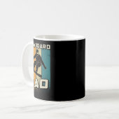Retro Snowboard vader Snowboarden vader Snowboarde Koffiemok (Voorkant links)