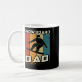 Retro Snowboard vader Snowboarden vader Snowboarde Koffiemok (Links)