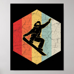 Retro Snowboard Winter Sports Snowboarding Poster