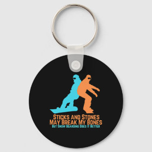  Retro Snowboarden cadeau voor snowboarders Sleutelhanger
