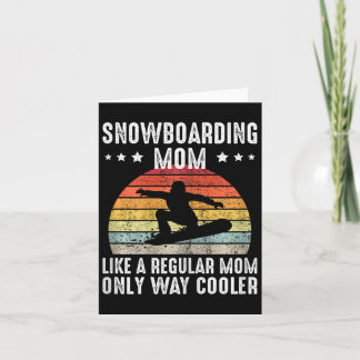  retro snowboarden moeder als een gewone alleen kaart