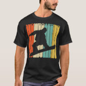  retro snowboarden silhouet t-shirt (Voorkant)