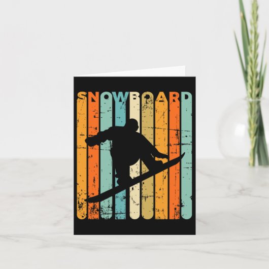 Retro Snowboarden Snowboarder Cadeaubon Kaart (Voorkant)