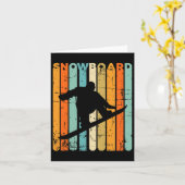 Retro Snowboarden Snowboarder Cadeaubon Kaart (Gele Bloem)