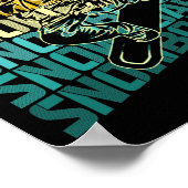 Retro Snowboarden Wintersport Design SN Poster (Hoek)