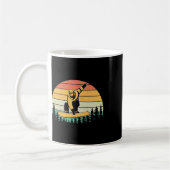 Retro Snowboarder Silhouette Snowboarden Koffiemok (Links)