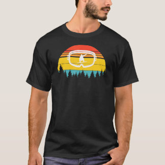 Retro Snowboarder Ski Goggles T-shirt
