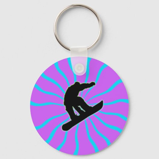 RETRO SNOWBOARDER SLEUTELHANGER (Voorkant)