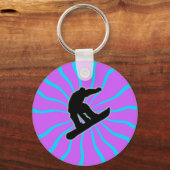 RETRO SNOWBOARDER SLEUTELHANGER (Voorkant)