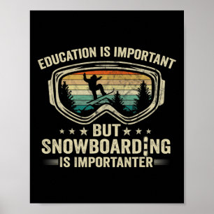 Retro Snowboarder Snowboard Lover Gifts  Sn Poster