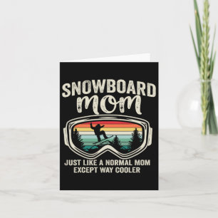 Retro Snowboarder Snowboard Mom Snowboardi Kaart