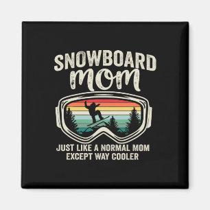 Retro Snowboarder Snowboard Mom Snowboardi Magneet