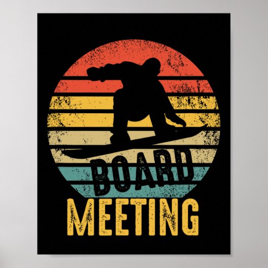 Retro Snowboarder - Snowboard  Snowboarder Poster (Voorkant)