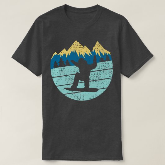 Retro Snowboarder Snowboarding Snow Winter Sports T-shirt (Design voorkant)