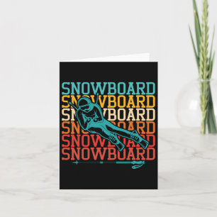 Retro Snowboarder Wintersport Kaart