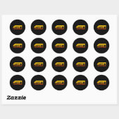 Retro Snowboarding Evolution Ronde Sticker (Vel)