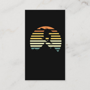 Retro Snowboarding Freestyle Jump Mountains Visitekaartje