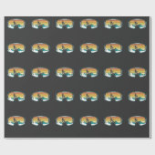 Retro Snowboarding Freestyle Jump Snow Mountain Cadeaupapier (Vlak)