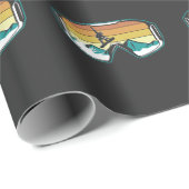 Retro Snowboarding Freestyle Jump Snow Mountain Cadeaupapier (Rol Hoek)