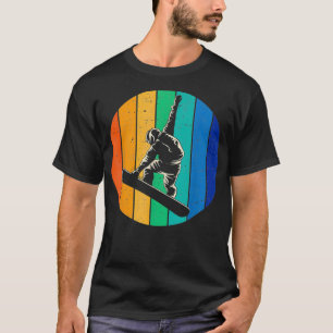 Retro Snowboarding Sunset Snowboard T-shirt