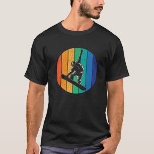 Retro Snowboarding Sunset Snowboard T-shirt