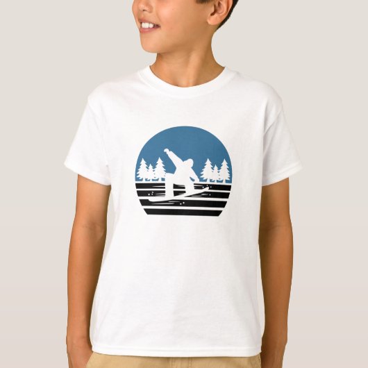 Retro Snowboarding T-shirt (Voorkant)