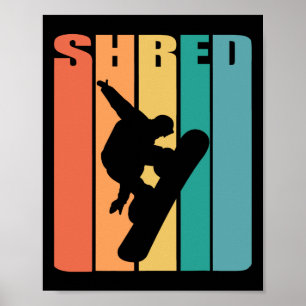 Retro Snowboarding Trick 70s Freestyle Sno Poster