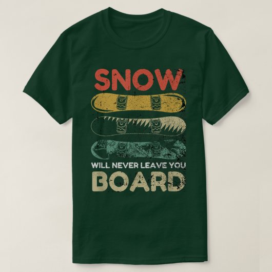 Retro Snowboards Snowboarder Snowboarder T-shirt (Design voorkant)