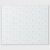 Retro Snowflake en Sparkle Pattern Cadeaupapier (Vlak)
