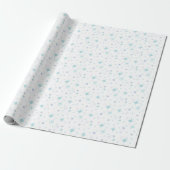Retro Snowflake en Sparkle Pattern Cadeaupapier (Uitgerold)