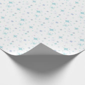 Retro Snowflake en Sparkle Pattern Cadeaupapier (Hoek)