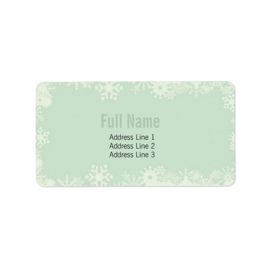 Retro Snowflakes 2 kerstlabels Etiket (Voorkant)