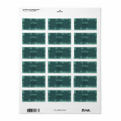 Retro Snowflakes 5 kerstlabels Etiket (Full Sheet)