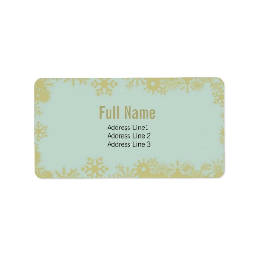 Retro Snowflakes 6 kerstlabels Etiket (Voorkant)