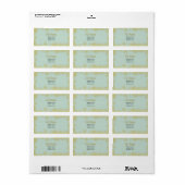 Retro Snowflakes 6 kerstlabels Etiket (Full Sheet)
