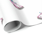 Retro - Snowflakes & auto Cadeaupapier (Rol Hoek)