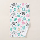 Retro Snowflakes Bad Handdoek (Handdoek)