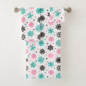Retro Snowflakes Bad Handdoek (Insitu)