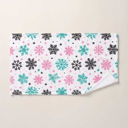 Retro Snowflakes Bad Handdoek (Handdoek)