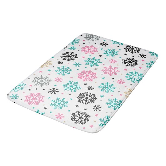 Retro Snowflakes Badmat (Gekanteld)