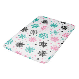 Retro Snowflakes Badmat