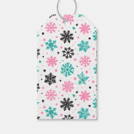 Retro Snowflakes Cadeaulabel